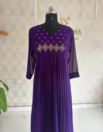 Pleated Anarkali- Style Kurthi