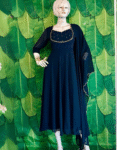 Anarkali Gown with Scallop Dupatta