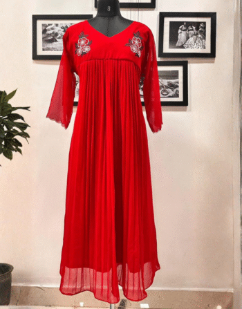 A line Pleated Kurti